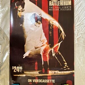 Original U2 Rattle and Hum promo poster 1988
